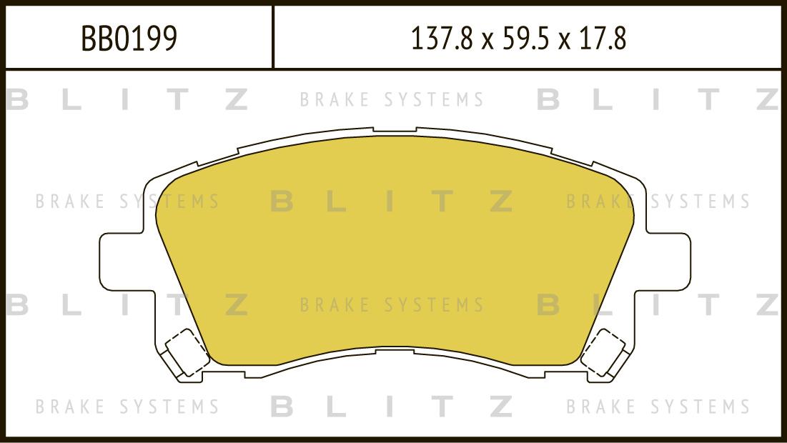 

Тормозные колодки BLITZ передние дисковые bb0199