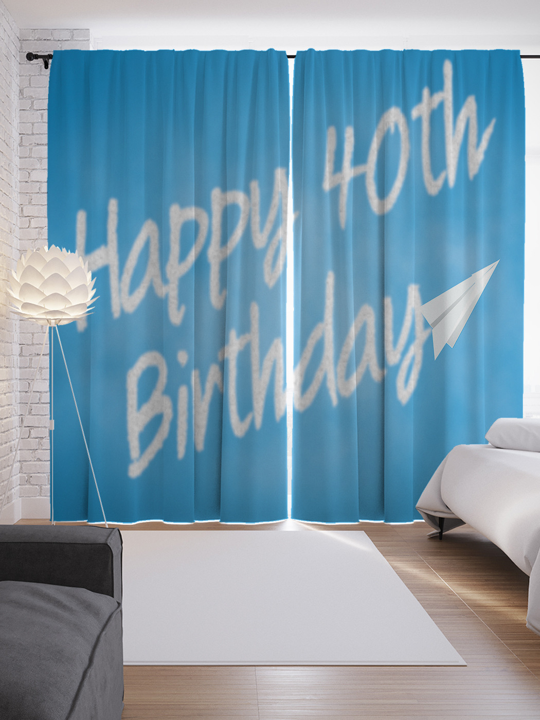 

Шторы JoyArty с фотопечатью "День рождения 40-летия" из сатена, 290х265 см, День рождения 40-летия