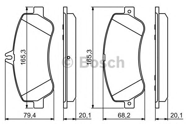 Дисковые передние тормозные колодки Bosch, артикул 986494302.