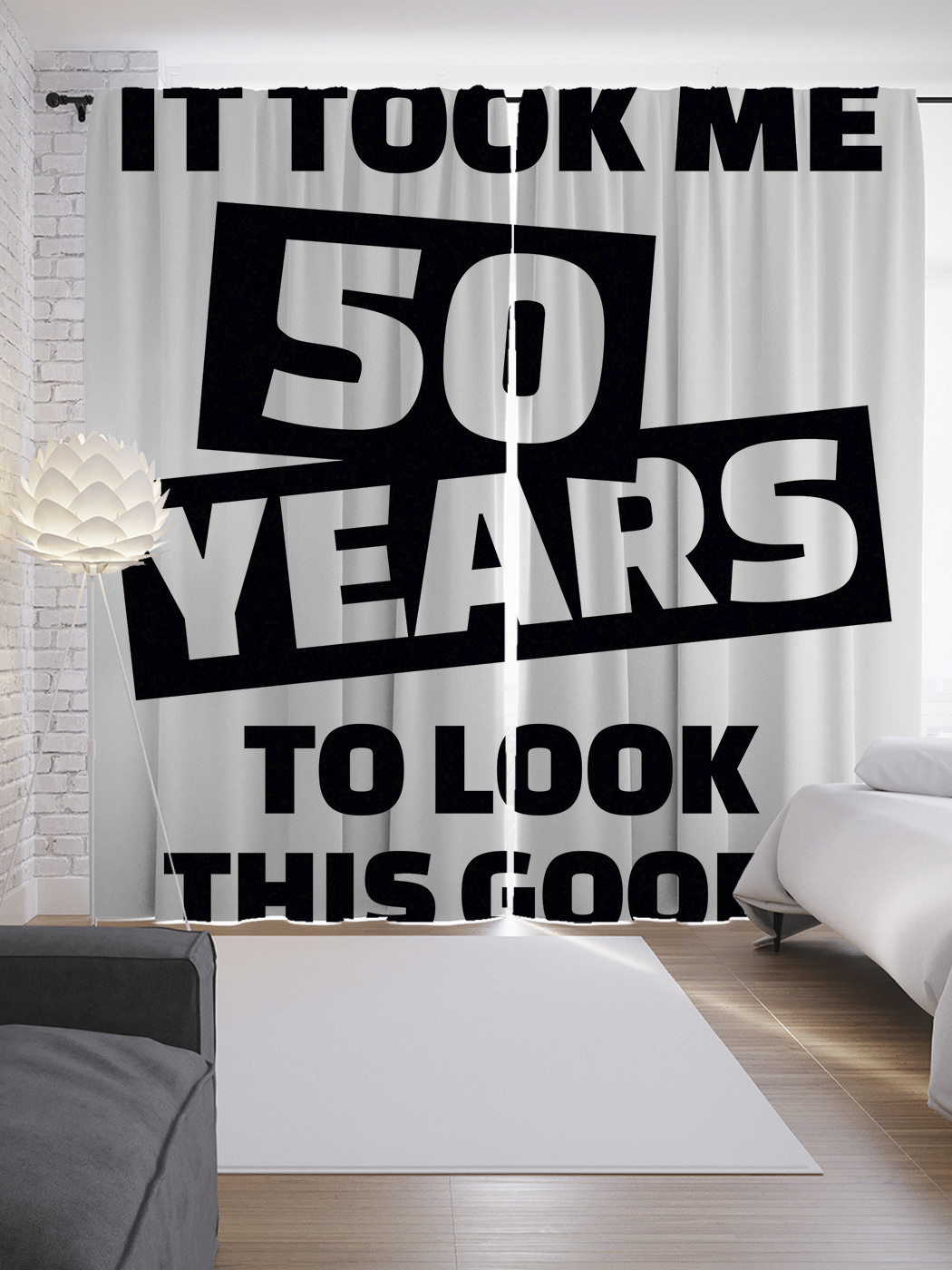 

Шторы JoyArty с фотопечатью "Именины 50-летия" из сатена, 290х265 см, Именины 50-летия