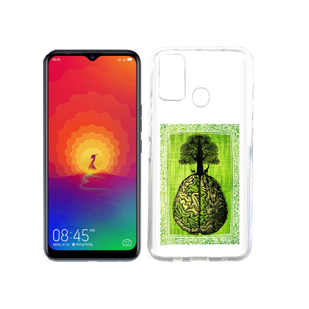 

Чехол MyPads Tocco для Tecno Spark 4 абстракция здоровый мозг, Прозрачный, Tocco