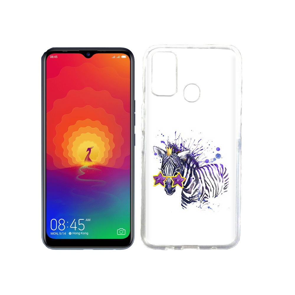 

Чехол MyPads Tocco для Tecno Spark 4 акварельная зебра, Прозрачный, Tocco
