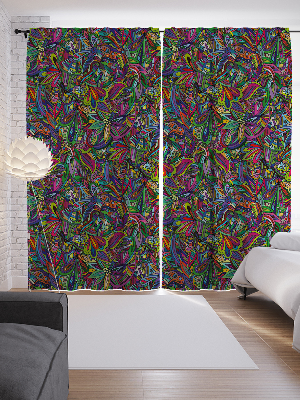 

Шторы JoyArty с фотопечатью "Абстрактное цветение" из сатена, 290х265 см, Абстрактное цветение