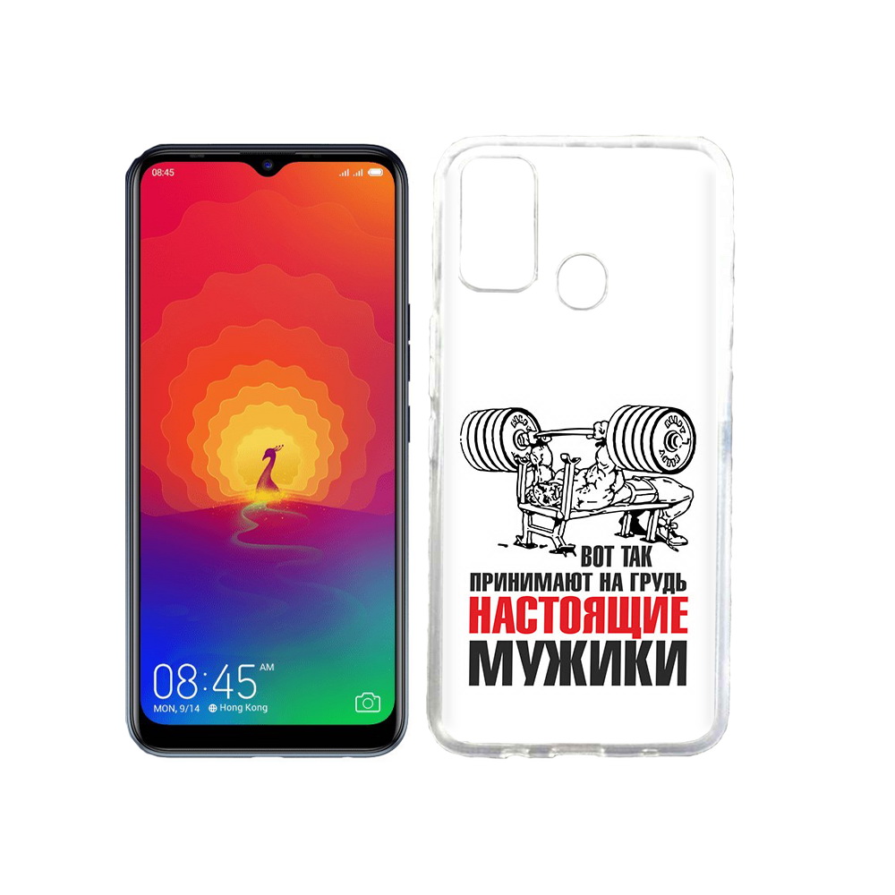 

Чехол MyPads Tocco для Tecno Spark 4 бодибилдинг для мужиков, Прозрачный, Tocco