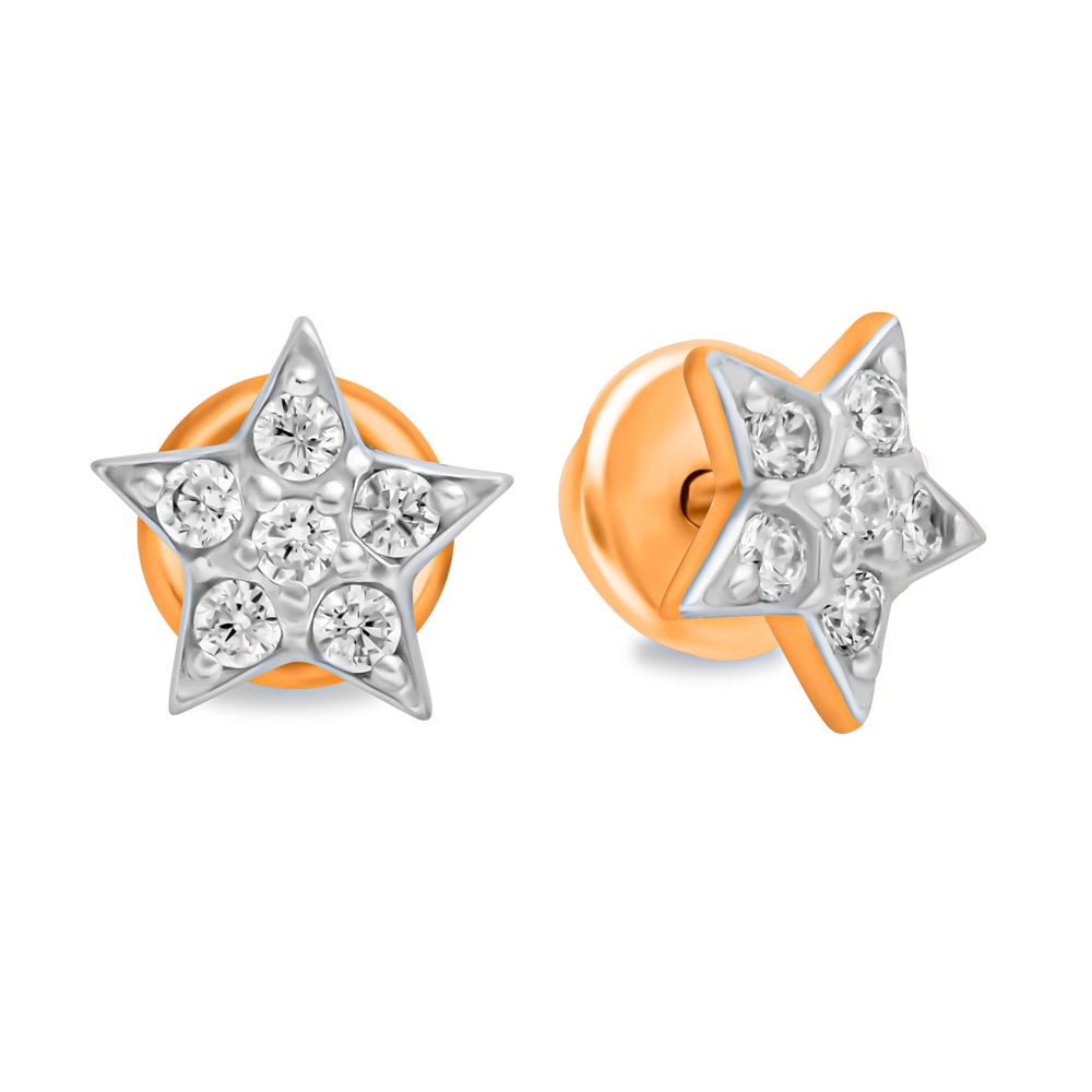 

Серьги пусеты из серебра 585Gold 702011140, фианит, 702011140