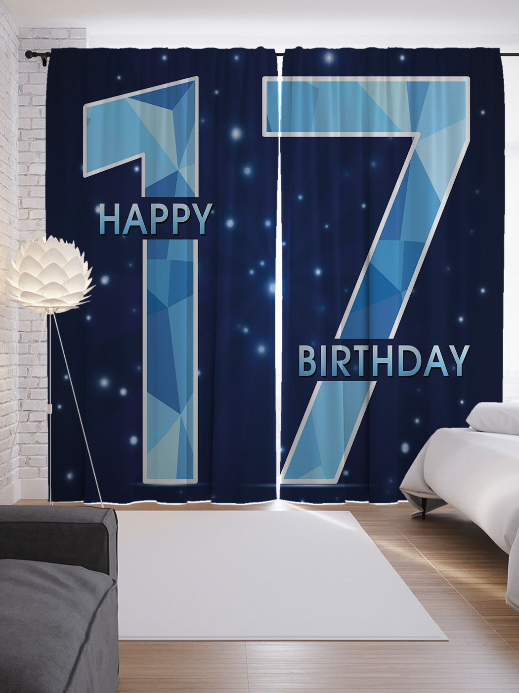 

Шторы JoyArty с фотопечатью "Галактическое 17-летие" из сатена, 290х265 см, Галактическое 17-летие