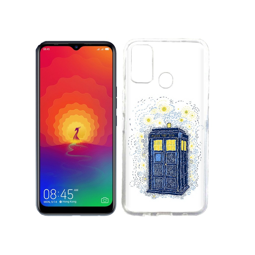

Чехол MyPads Tocco для Tecno Spark 4 будка рисунок, Прозрачный, Tocco