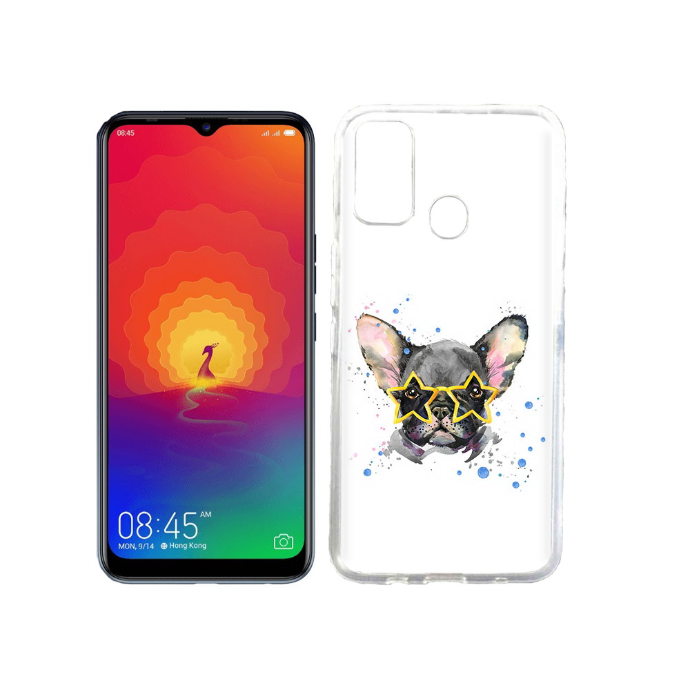 

Чехол MyPads Tocco для Tecno Spark 4 буля в очках, Прозрачный, Tocco