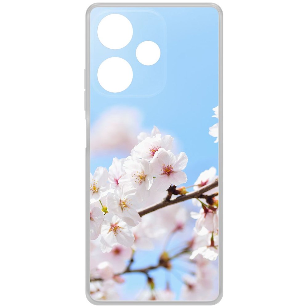 

Чехол-накладка Krutoff Clear Case Цветение для Infinix Hot 30, Прозрачный
