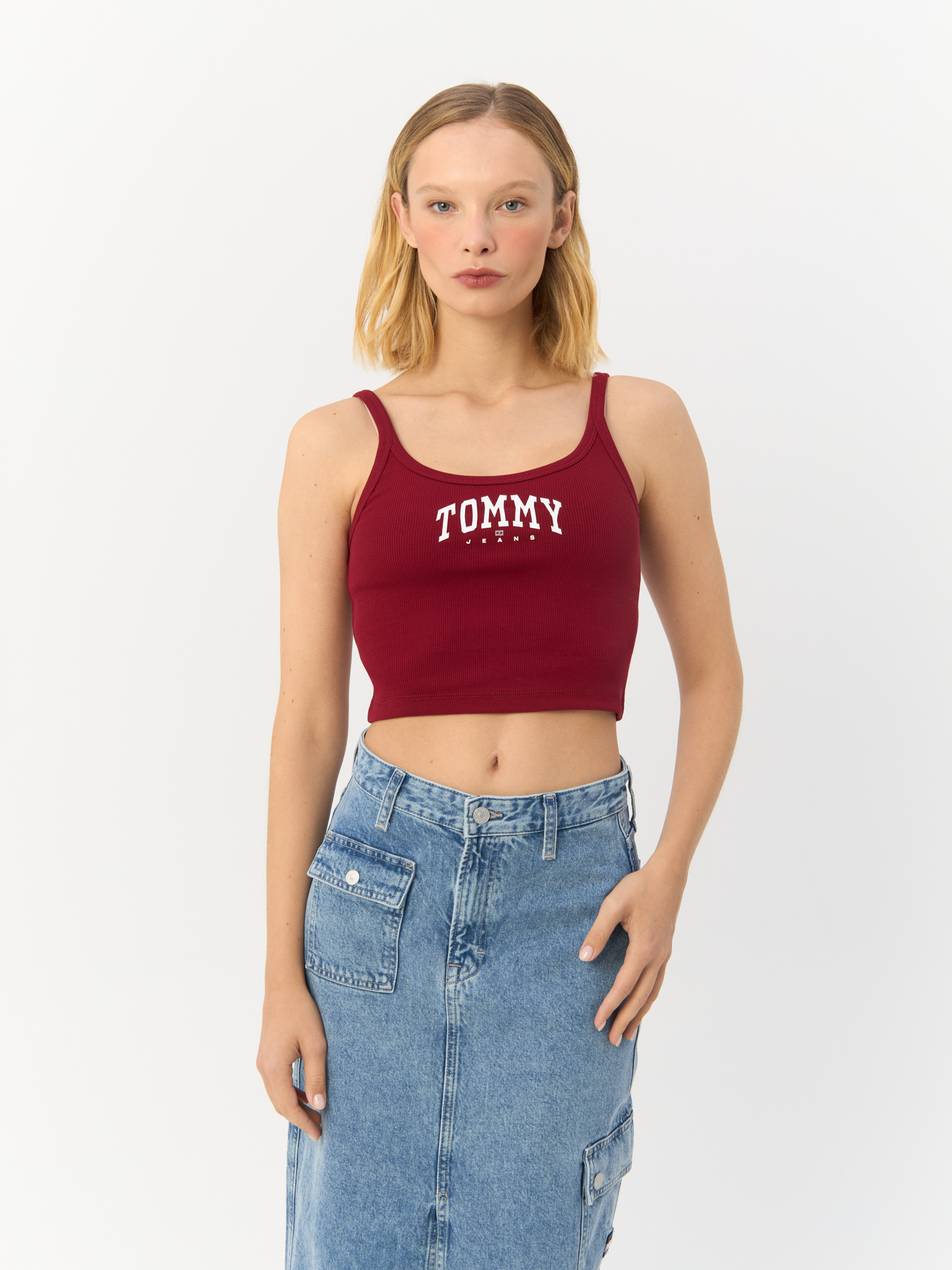 

Топ женский Tommy Jeans DW0DW19289 красный S, DW0DW19289