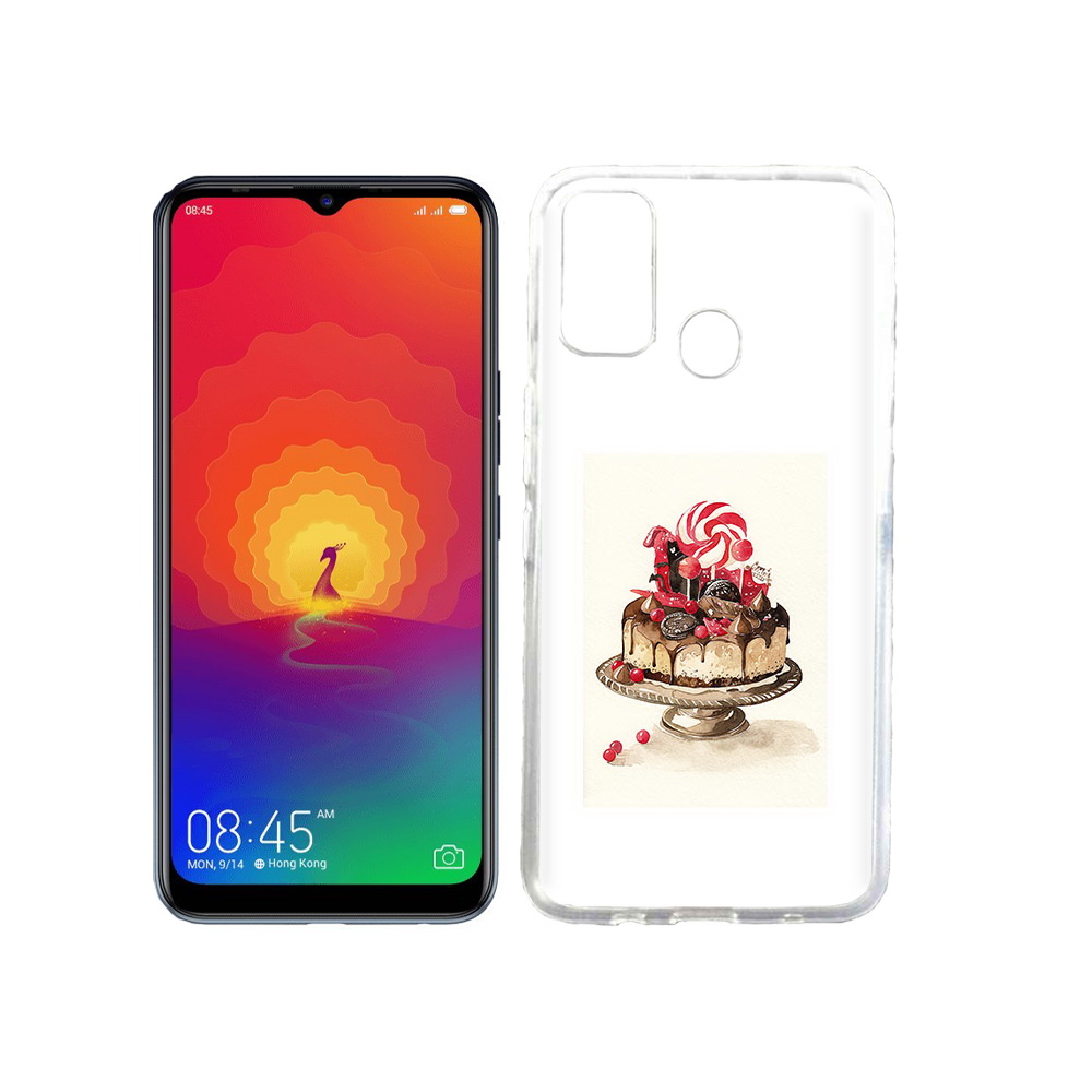 

Чехол MyPads Tocco для Tecno Spark 4 вкусный торт, Прозрачный, Tocco