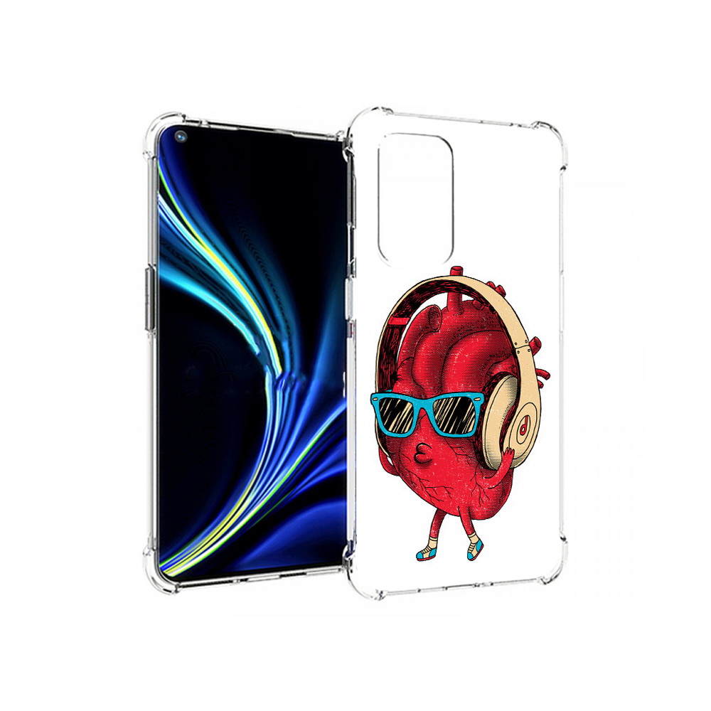 

Чехол MyPads Tocco для OnePlus 9 слушай сердце (PT159409.128.609), Прозрачный, Tocco