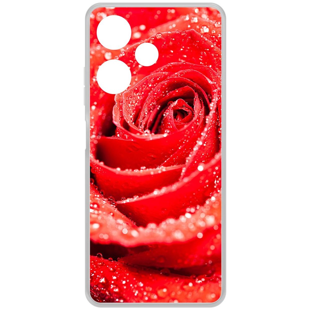 

Чехол-накладка Krutoff Clear Case Роза для Infinix Hot 30i, Прозрачный