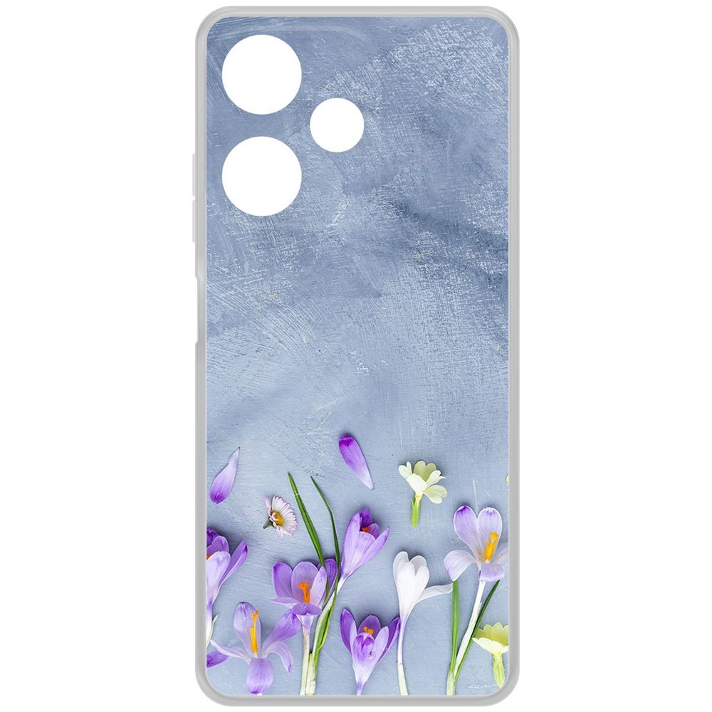 

Чехол-накладка Krutoff Clear Case Цветочное настроение для INFINIX Hot 30i, Прозрачный