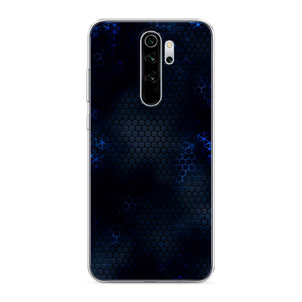 фото Силиконовый чехол "фон соты синие" на xiaomi redmi note 8 pro awog