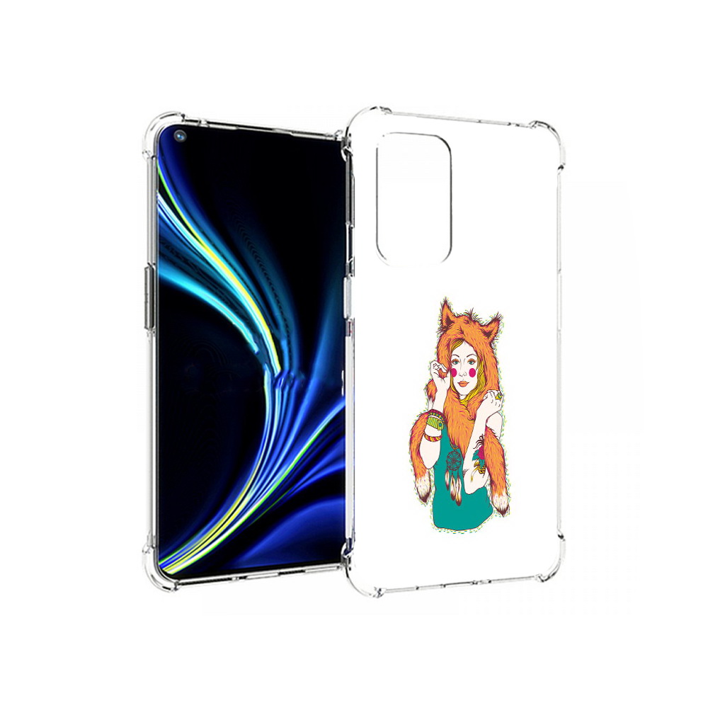 

Чехол MyPads Tocco для OnePlus 9 Девушка лиса (PT159409.128.62), Прозрачный, Tocco