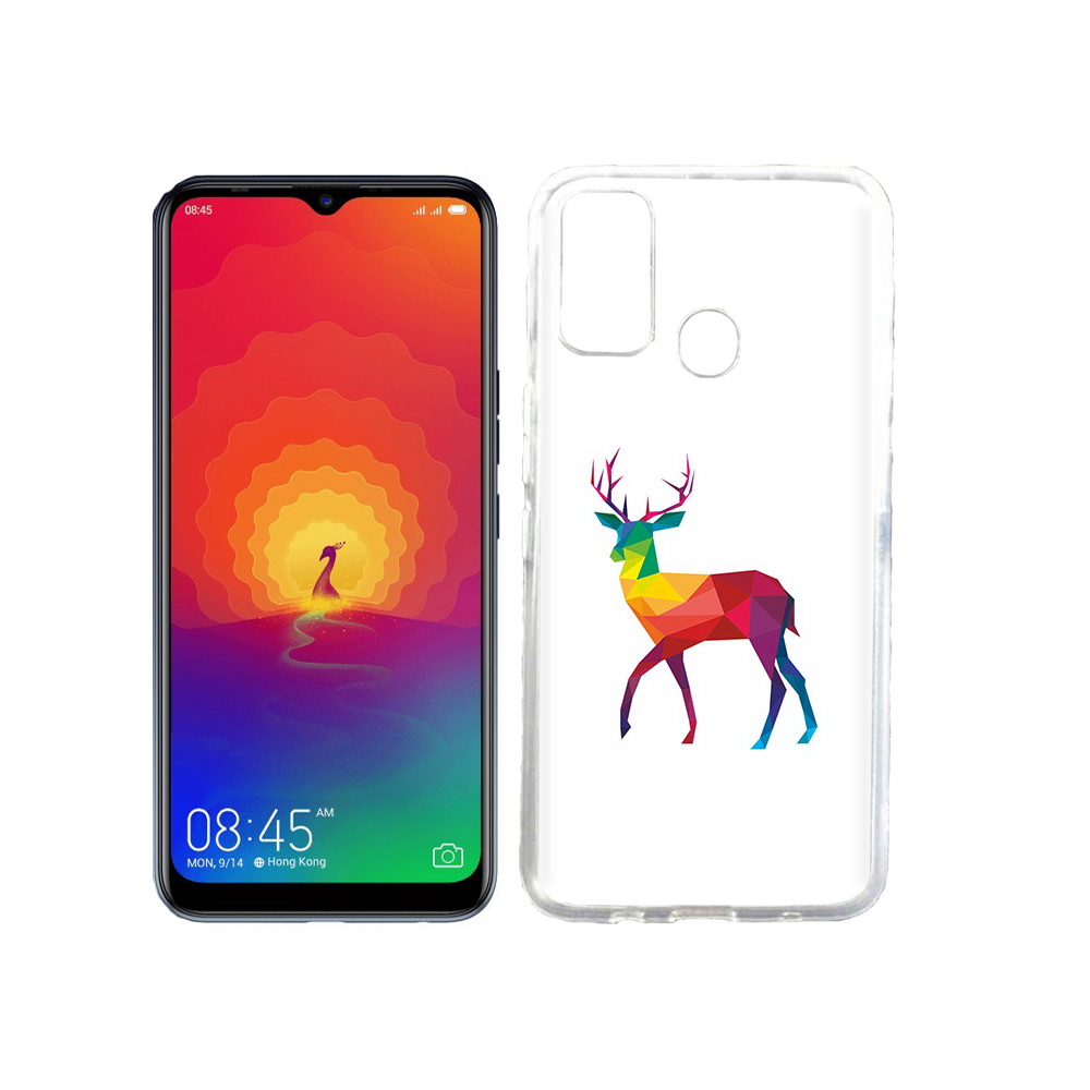 

Чехол MyPads Tocco для Tecno Spark 4 геометрический олень, Прозрачный, Tocco