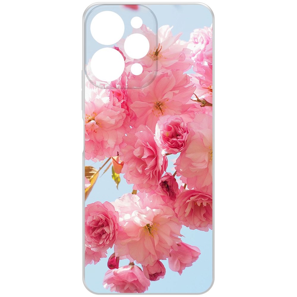 

Чехол-накладка Krutoff Clear Case Сакура для Xiaomi Redmi 12, Прозрачный