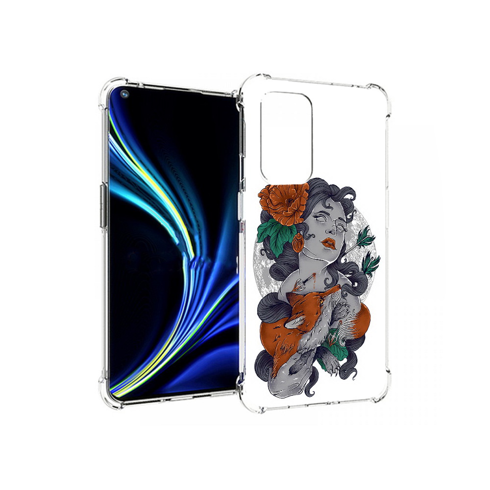 

Чехол MyPads Tocco для OnePlus 9 темная девушка с лисой (PT159409.128.639), Прозрачный, Tocco