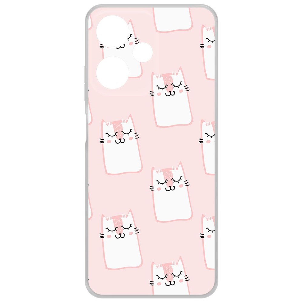 

Чехол-накладка Krutoff Clear Case Котики паттерн для INFINIX Hot 30 Play, Прозрачный