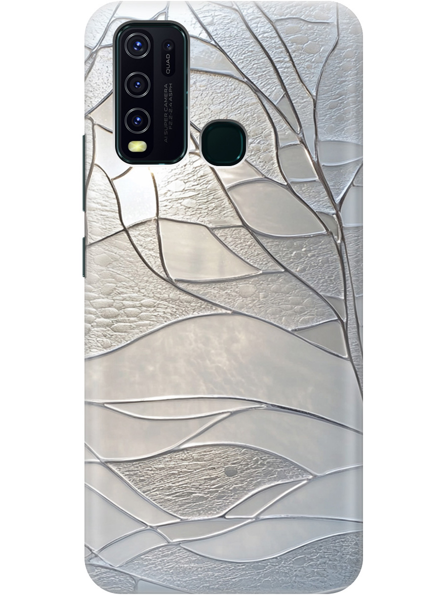 

Силиконовый чехол на Vivo Y30 с принтом "Зимние деревья", Прозрачный;серый, 725455941