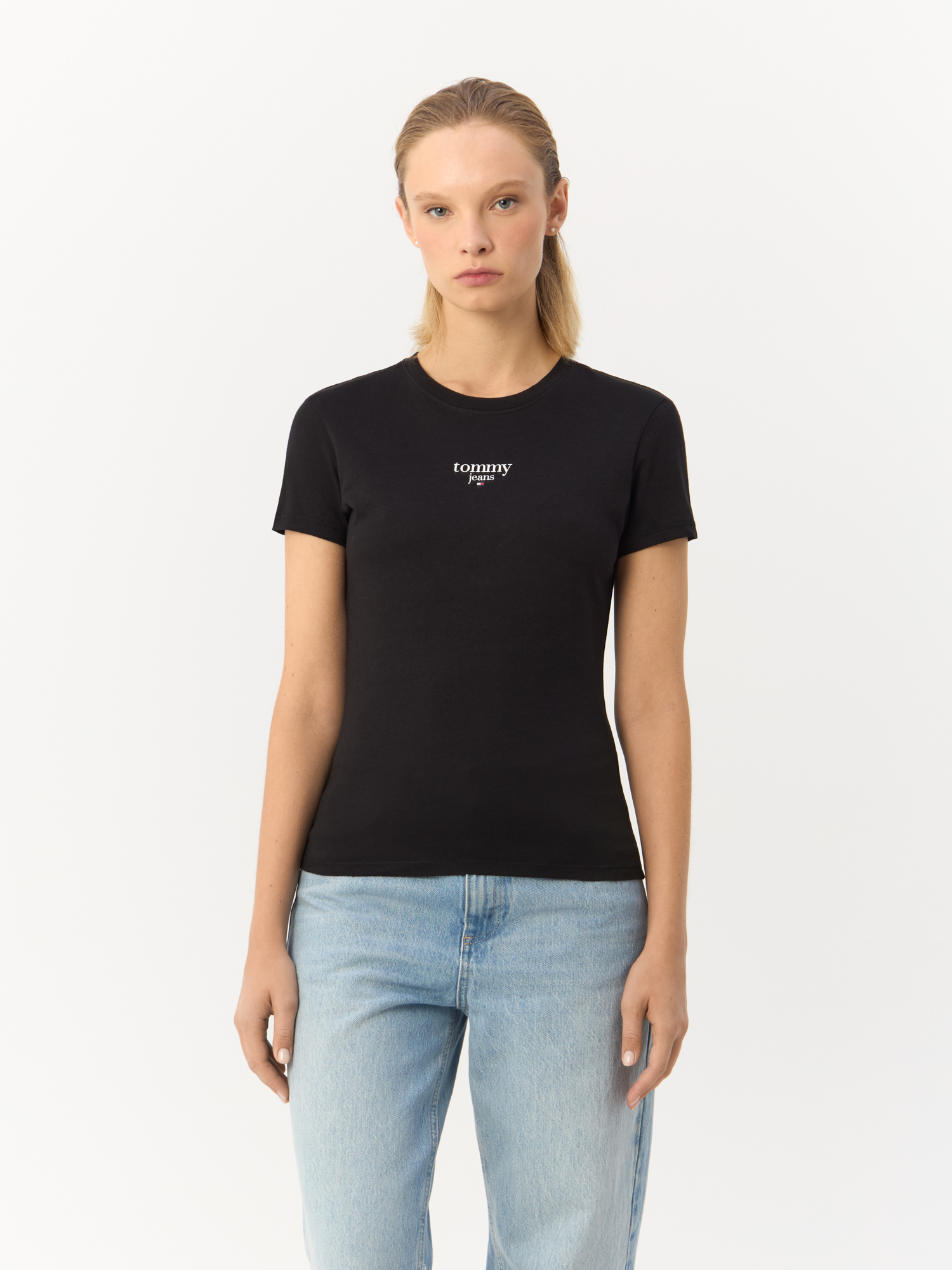 

Футболка женская Tommy Jeans DW0DW18397 черная XS, Черный, DW0DW18397