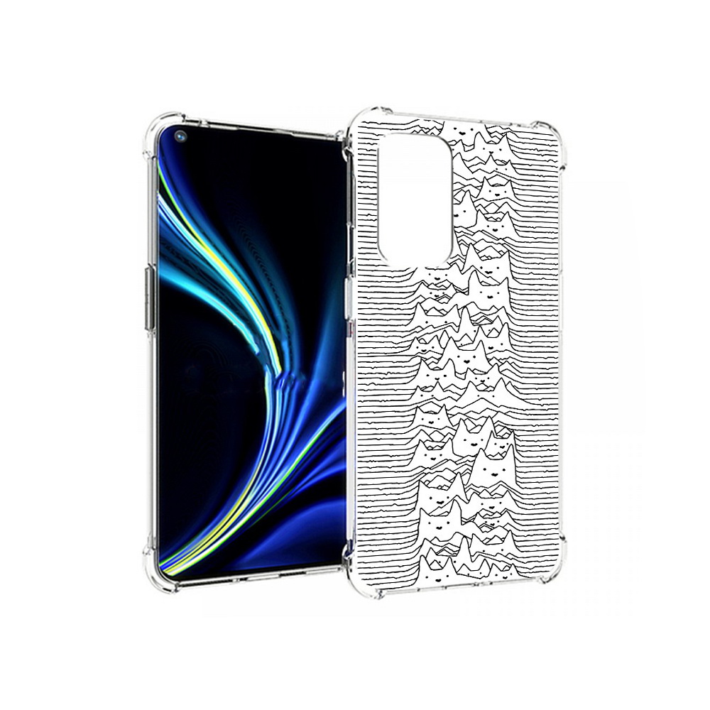 

Чехол MyPads Tocco для OnePlus 9 черно белые коты 3D (PT159409.128.682), Прозрачный, Tocco