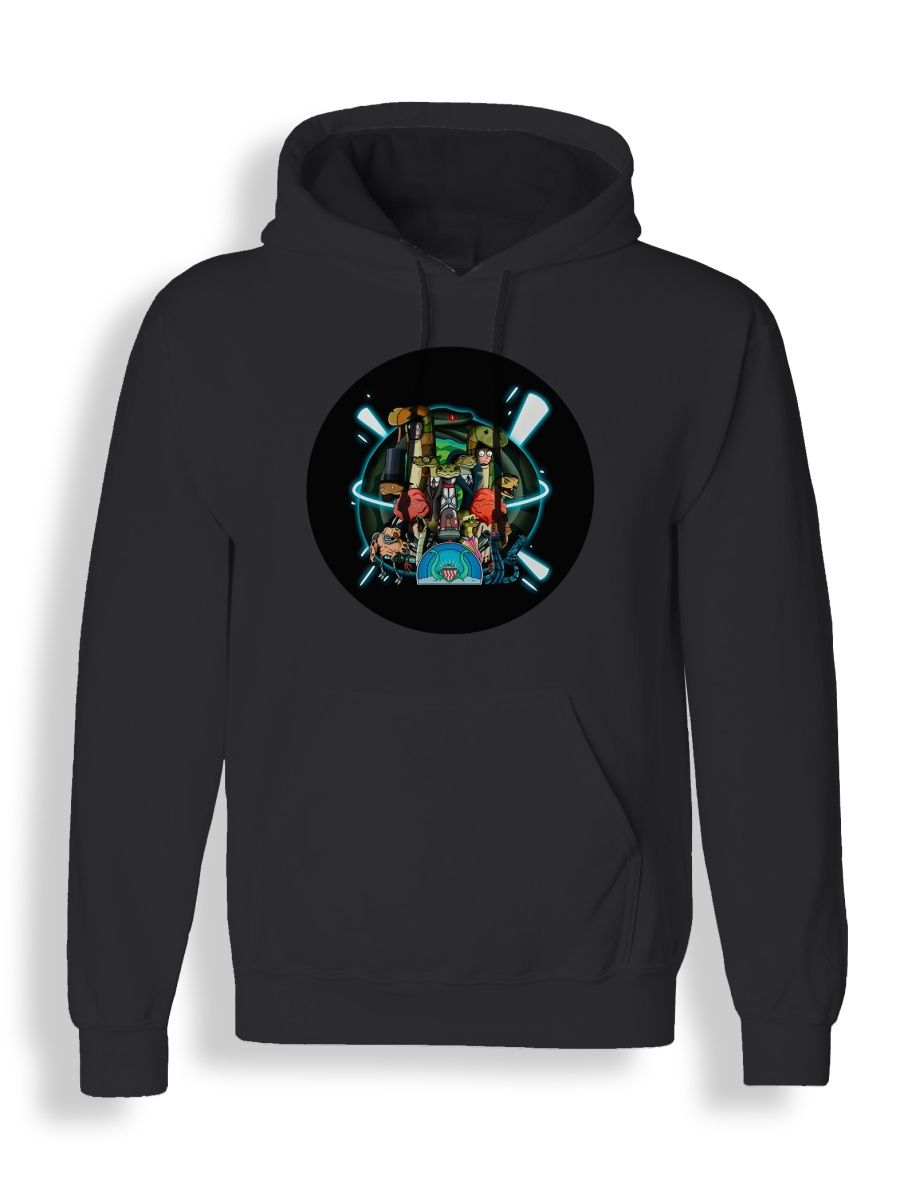 Худи унисекс СувенирShop Рик и Морти/Rick and Morty 32 черное S