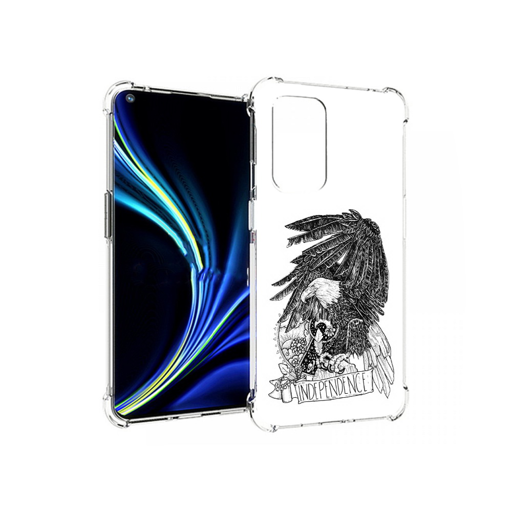 

Чехол MyPads Tocco для OnePlus 9 черно белый сокол (PT159409.128.688), Прозрачный, Tocco