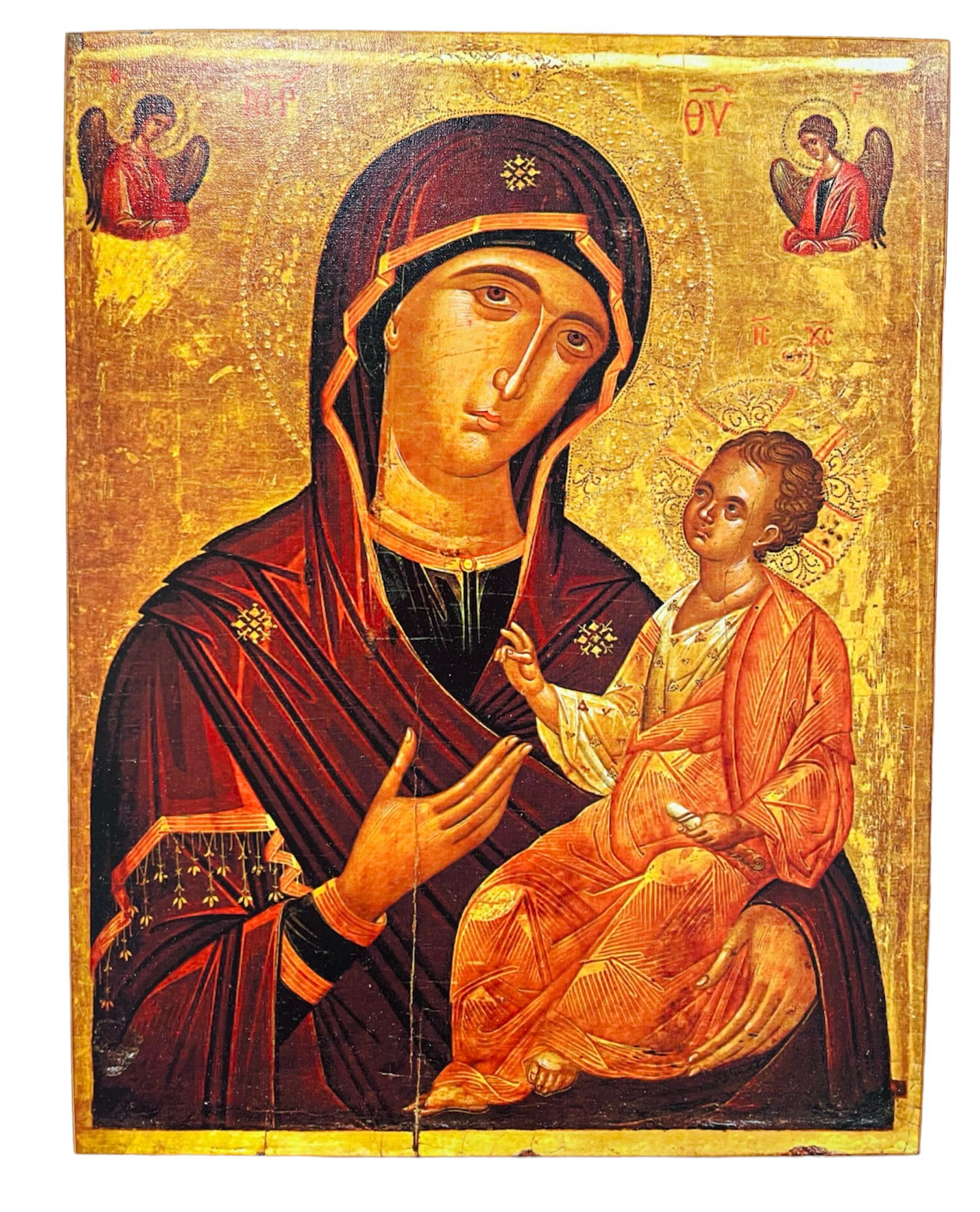 

Икона Божией Матери Одигитрия, под старину, 10х13 см