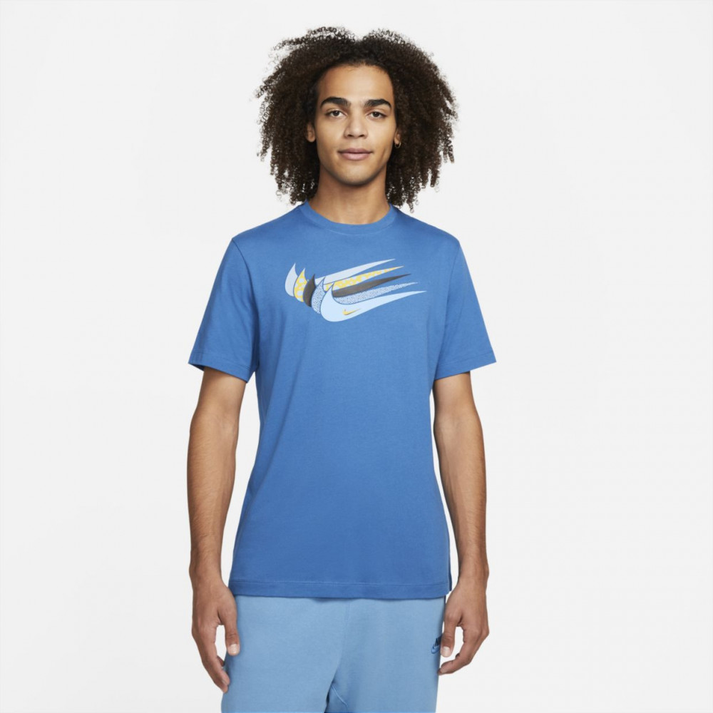 

Футболка мужская Nike Sportswear Swoosh Bubble DN5243-407 голубая S, Голубой, Sportswear Swoosh Bubble