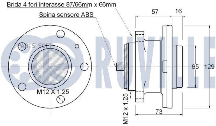 

Ступица Колеса Citroen Berlingo 13/C4,Opel Grandland,Peugeot 3008/5008/Partner