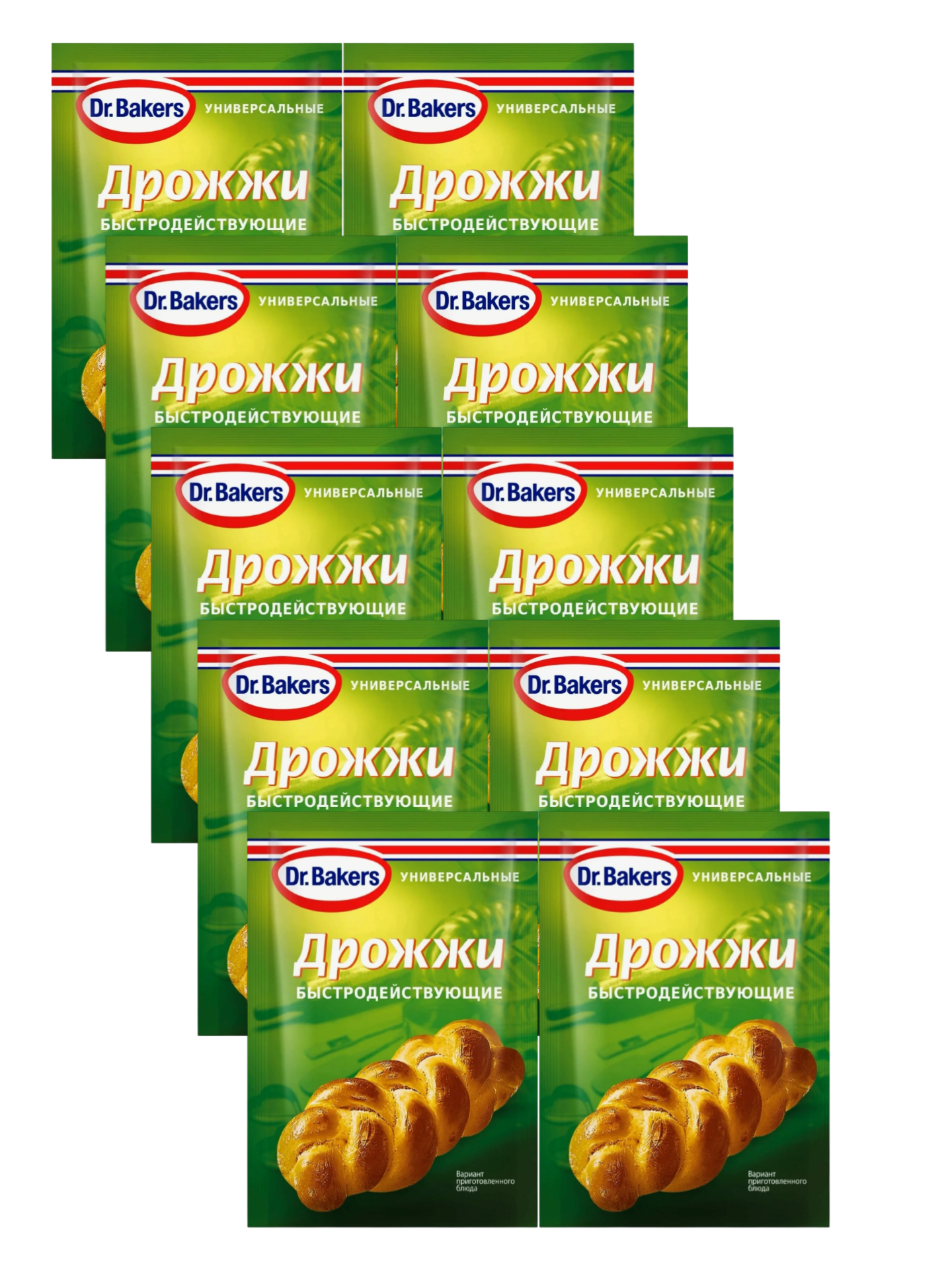 

Дрожжи Dr.Bakers быстродействующие, 10 шт по 7 г