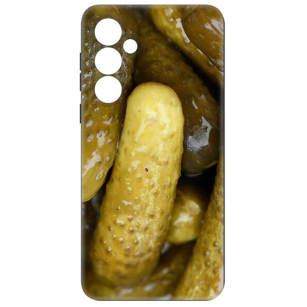 Чехол-накладка Krutoff Soft Case Огурчики для Samsung Galaxy S23 FE черный