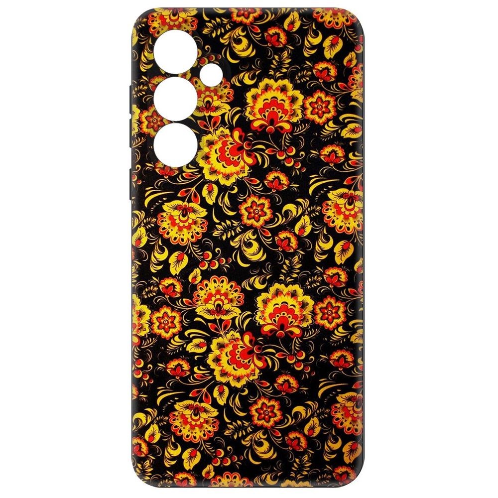 

Чехол-накладка Krutoff Soft Case Хохлома для Samsung Galaxy S23 FE черный