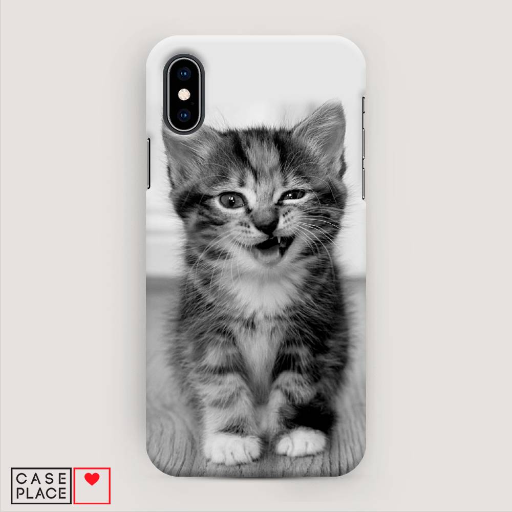 

Пластиковый чехол "Подмигивающий котенок" на Apple iPhone X (10), 11020-1