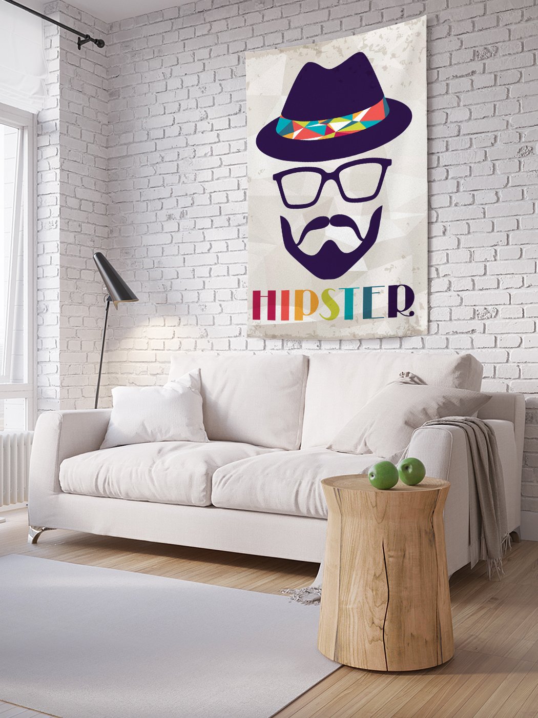 

Вертикальное фотопанно на стену JoyArty Хипстер в шляпе 150x200 см, Хипстер в шляпе