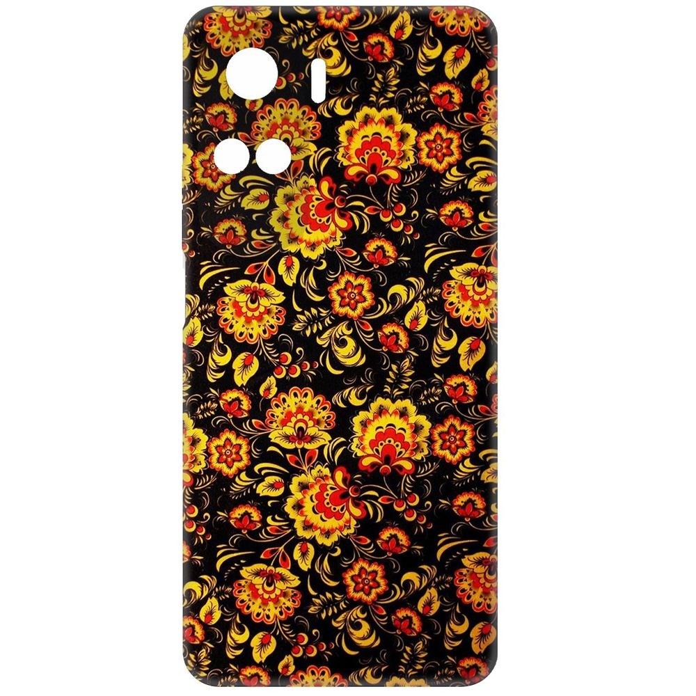 

Чехол-накладка Krutoff Soft Case Хохлома для Honor X50i черный