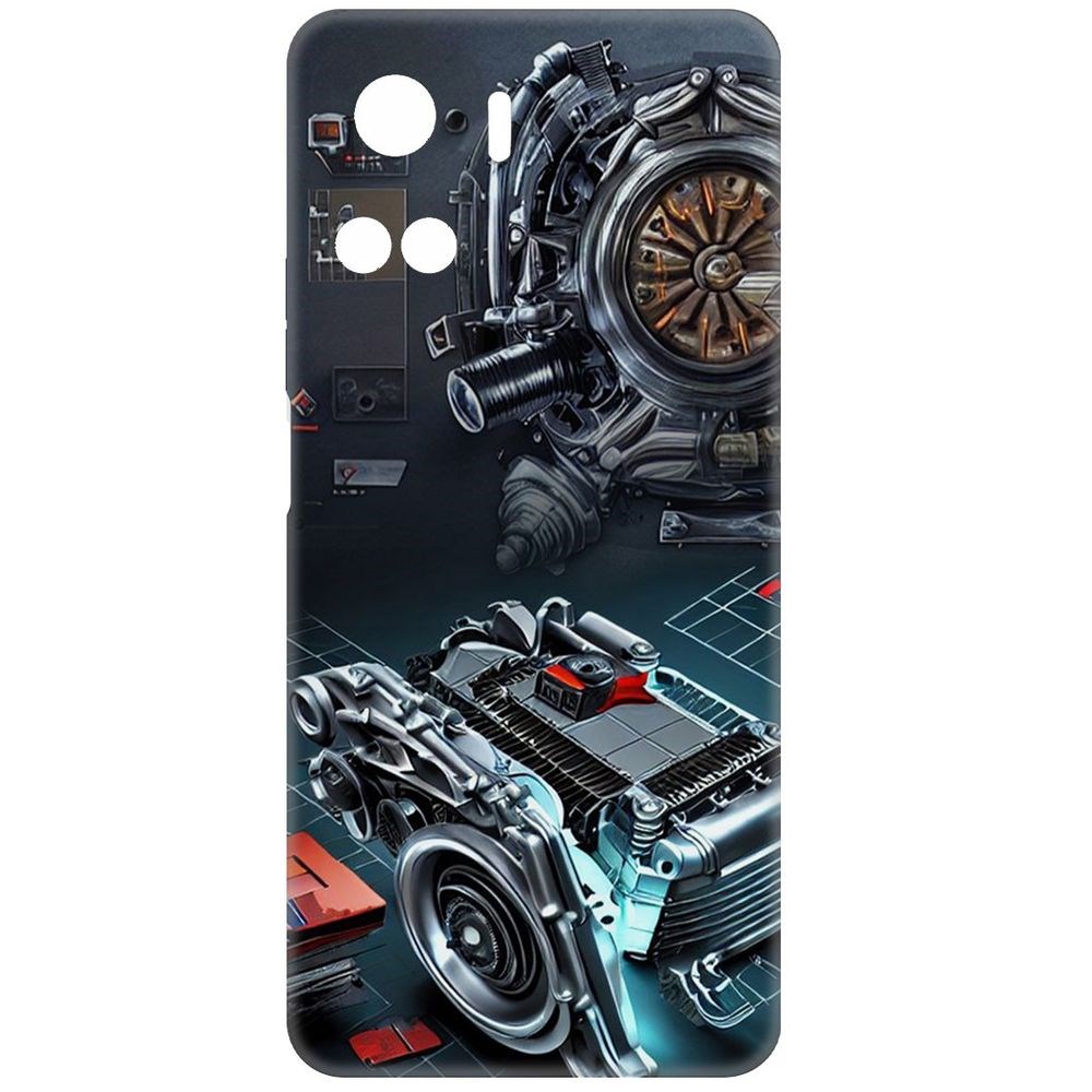 

Чехол-накладка Krutoff Soft Case Моторы для Honor X50i черный