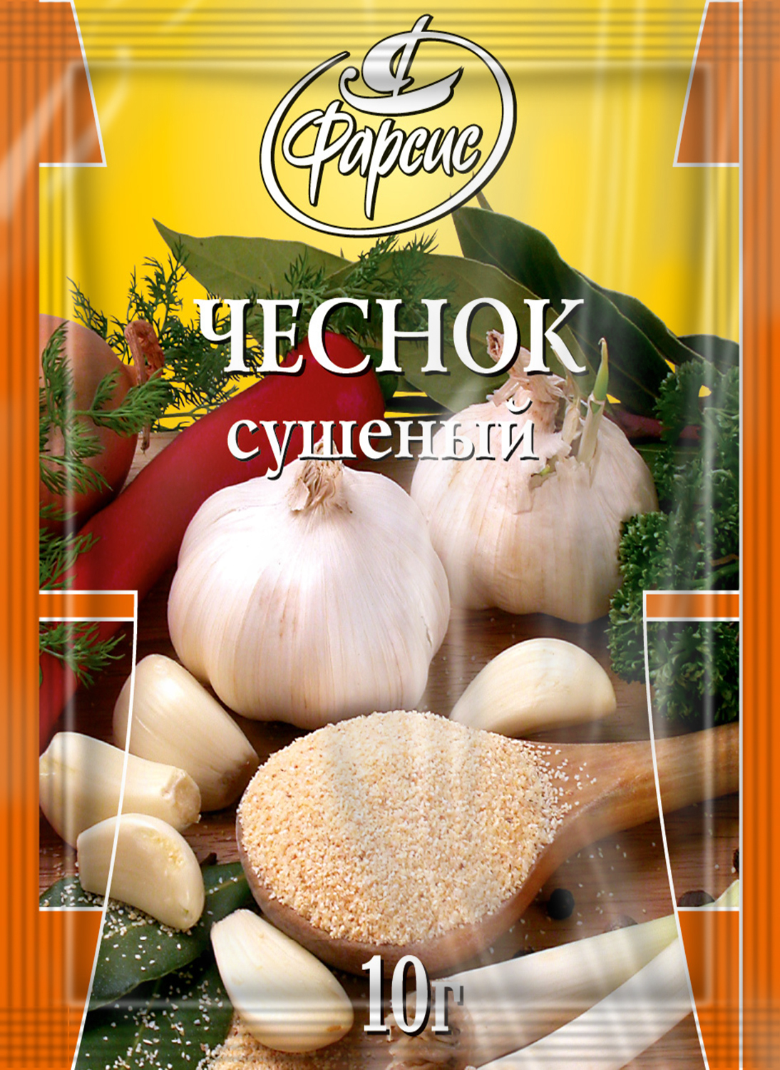 

Чеснок сушеный молотый Фарсис 10 г (5 шт.), Чеснок в пакетиках