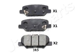 

Тормозные колодки Japanparts дисковые pp315af