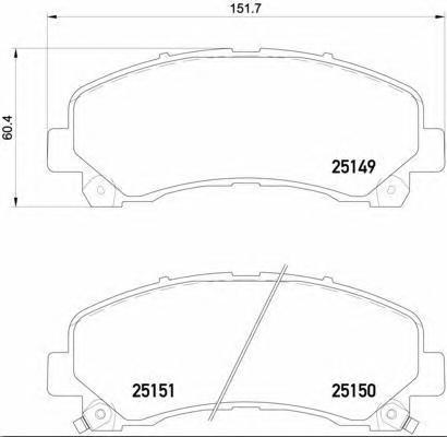 

Колодки Пер.Isuzu D-Max I 07-12/D-Max Ii 17=> brembo p34007