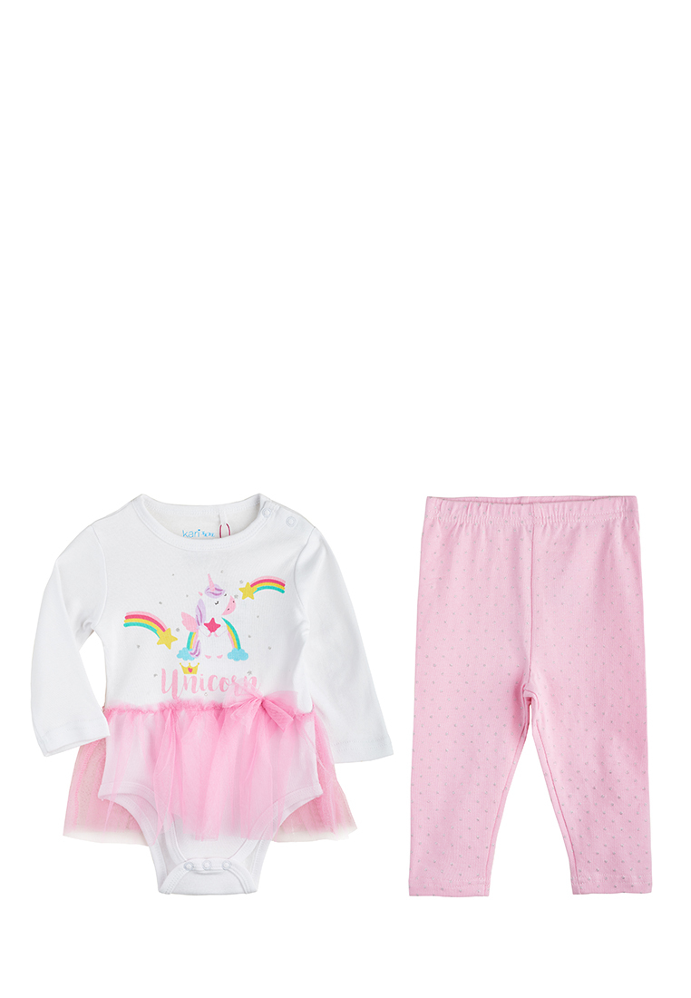 

Комплект одежды для новорожденных Kari baby AW20B03003503 белый/розовый р.86, AW20B03003503
