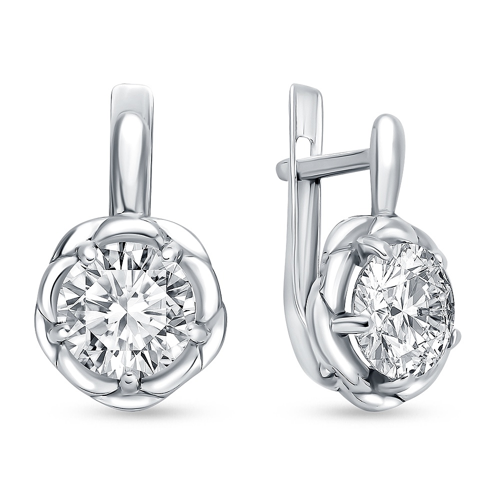 

Серьги из серебра 585Gold 702011174, фианит, 702011174