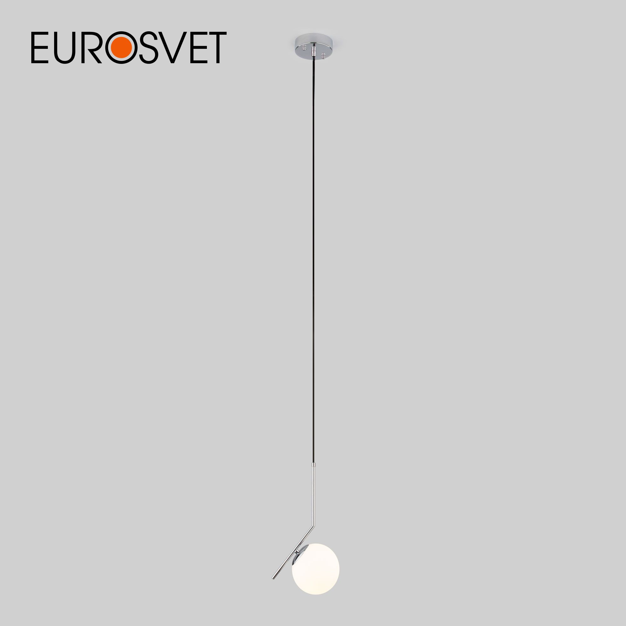 

Подвесной светильник со стеклянным плафоном Eurosvet Long 50159/1 Е27 хром