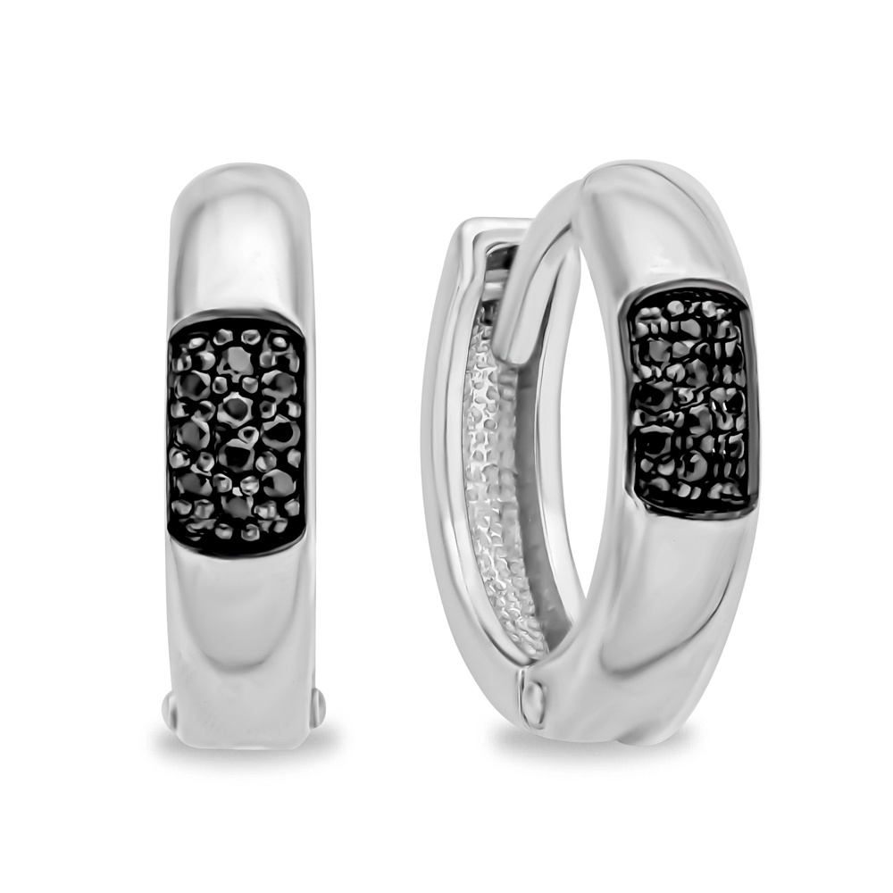 

Серьги конго из серебра 585Gold 702011181, фианит, 702011181