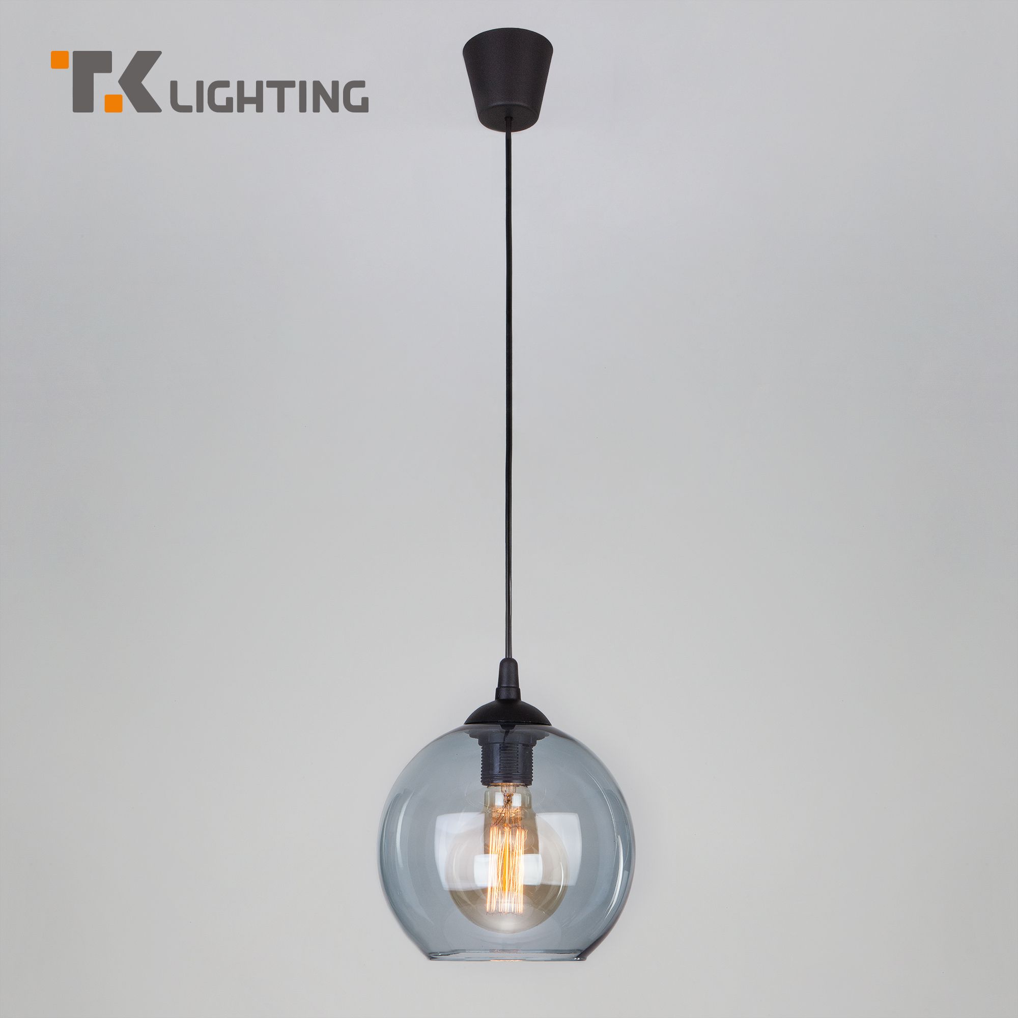 

Подвесной светильник с круглым стеклянным голубым плафоном TK Lighting 4444 Cubus Е27