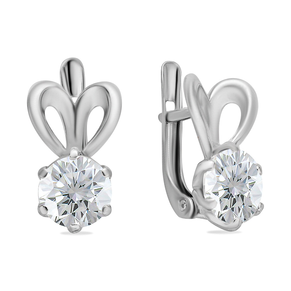 

Серьги из серебра 585Gold 702011096, фианит, 702011096
