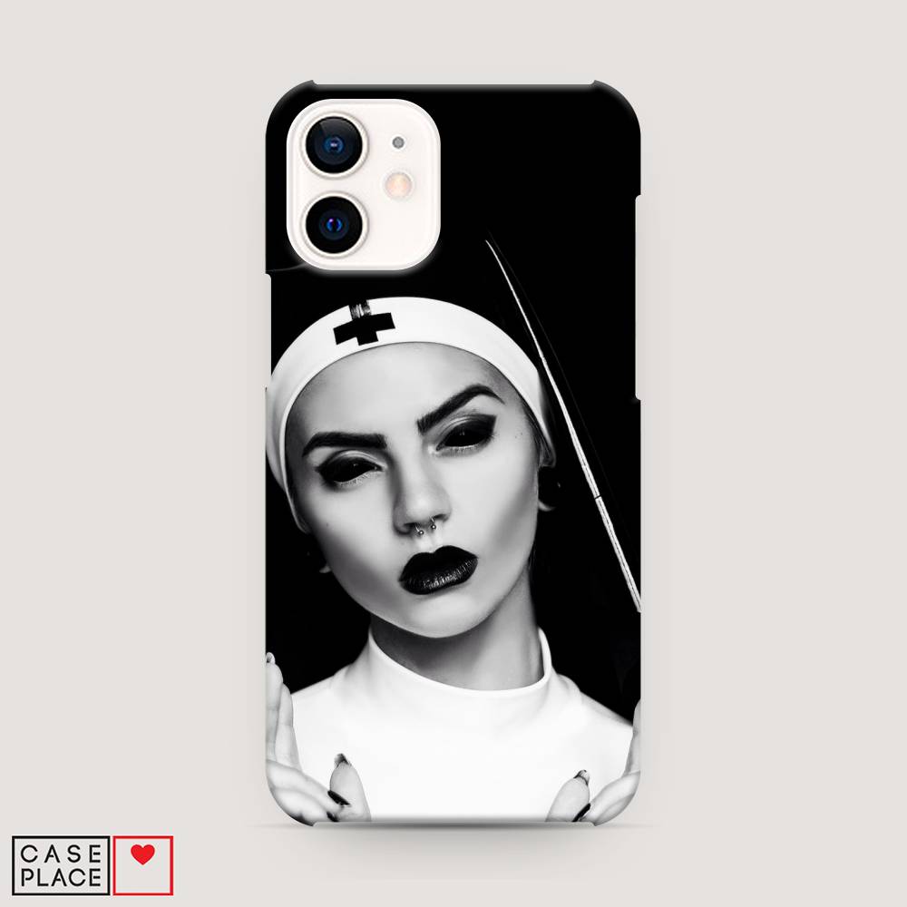 

Пластиковый чехол "Черная монашка" на Apple iPhone 12 mini, 12620-7