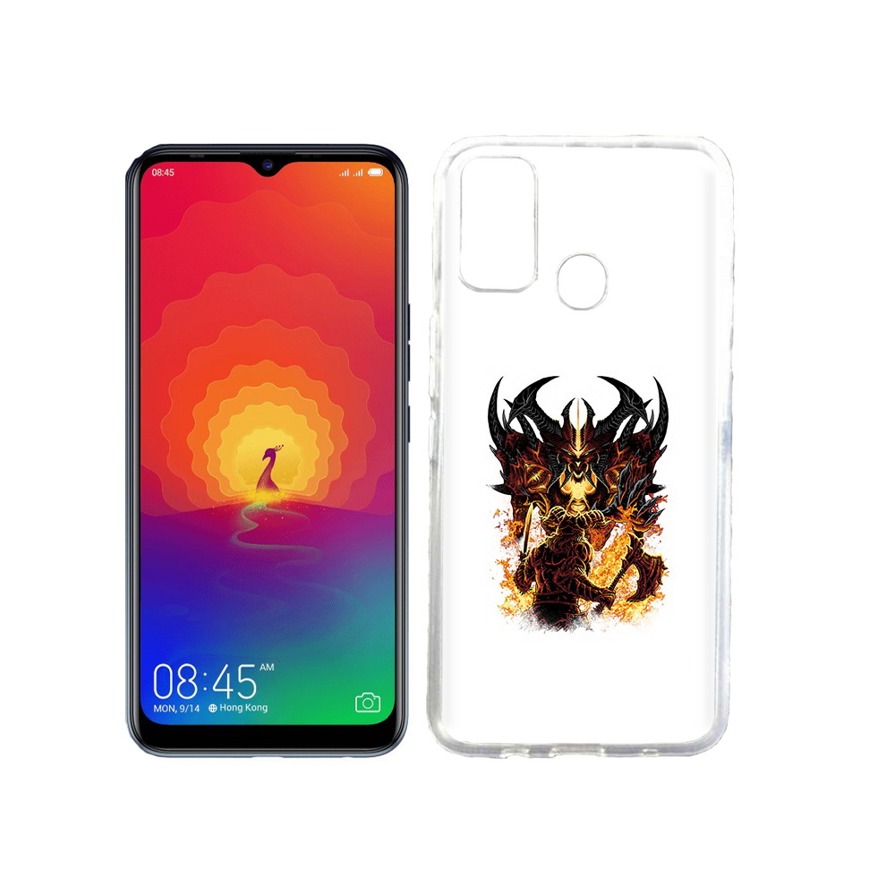 

Чехол MyPads Tocco для Tecno Spark 4 демон shadow fiend, Прозрачный, Tocco